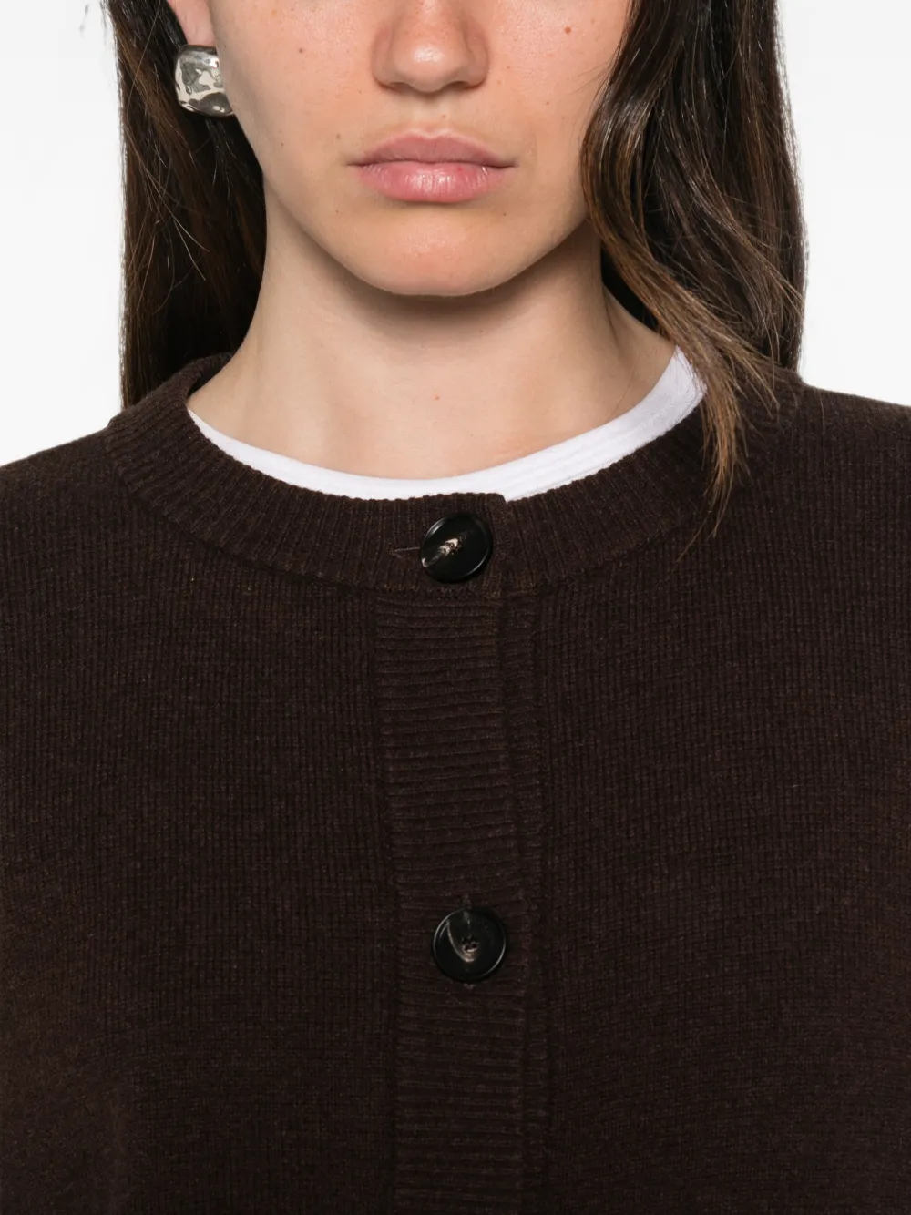 Liviana Conti Button-up vest Bruin