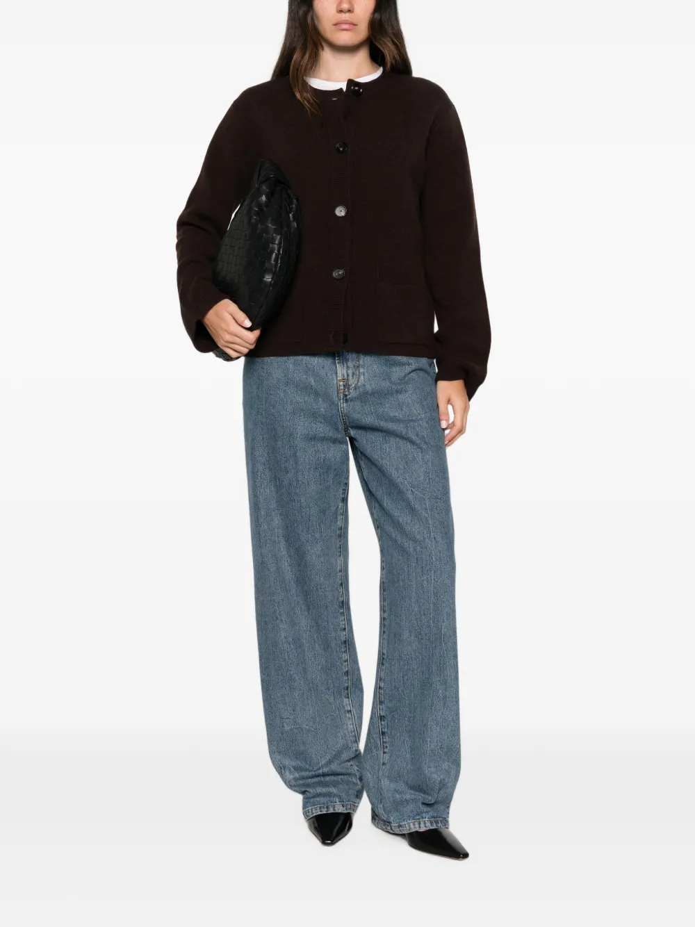 Liviana Conti Button-up vest Bruin