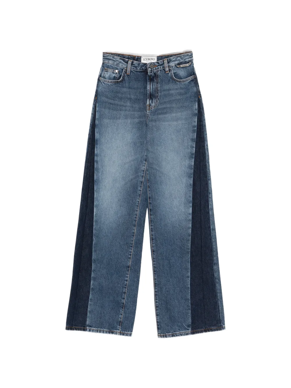 Iceberg panelled wide-leg jeans - Blu