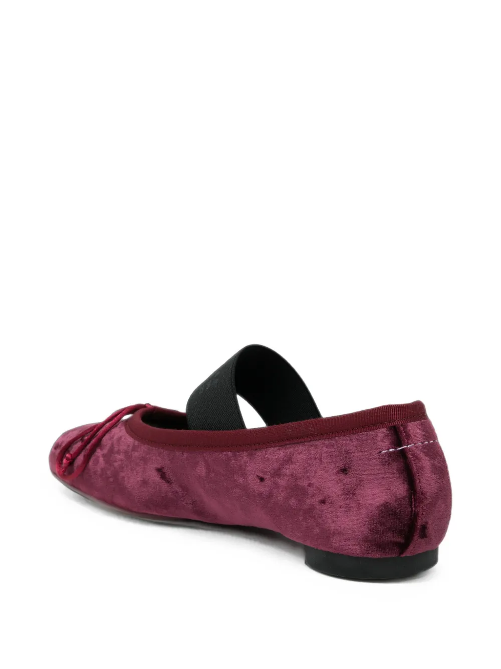 MM6 Maison Margiela elasticated-strap ballet flats Rood