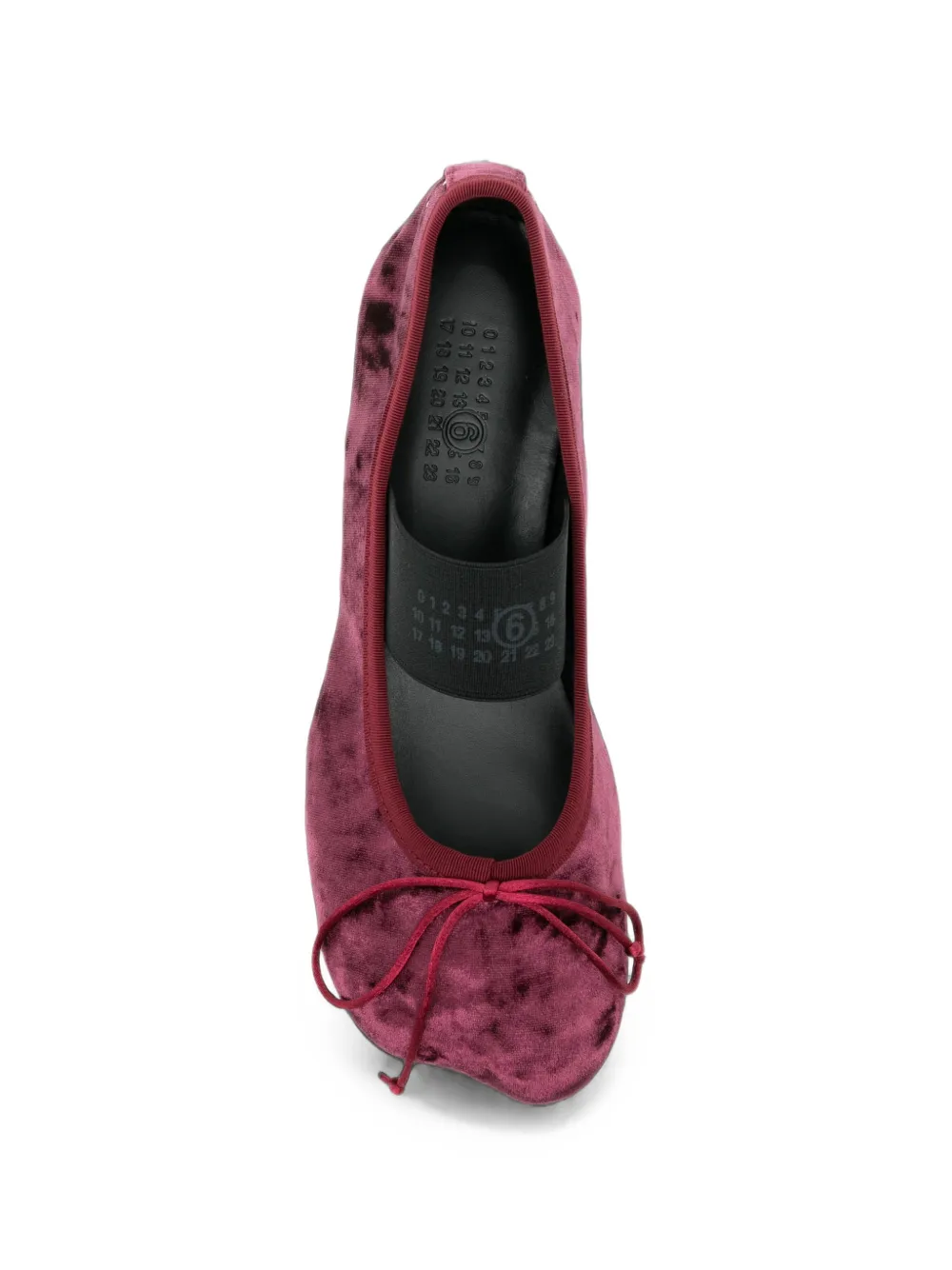 MM6 Maison Margiela elasticated-strap ballet flats Rood