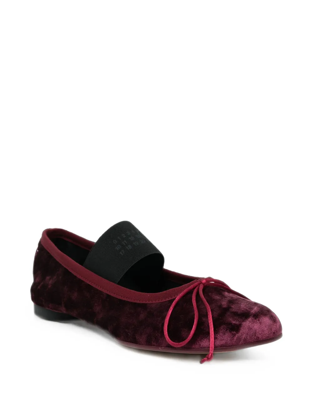 MM6 Maison Margiela elasticated-strap ballet flats Rood