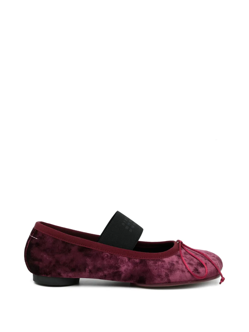 MM6 Maison Margiela elasticated-strap ballet flats Rood