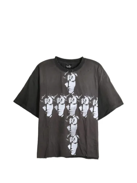 SAITOS Wormhole graphic-print distressed T-shirt