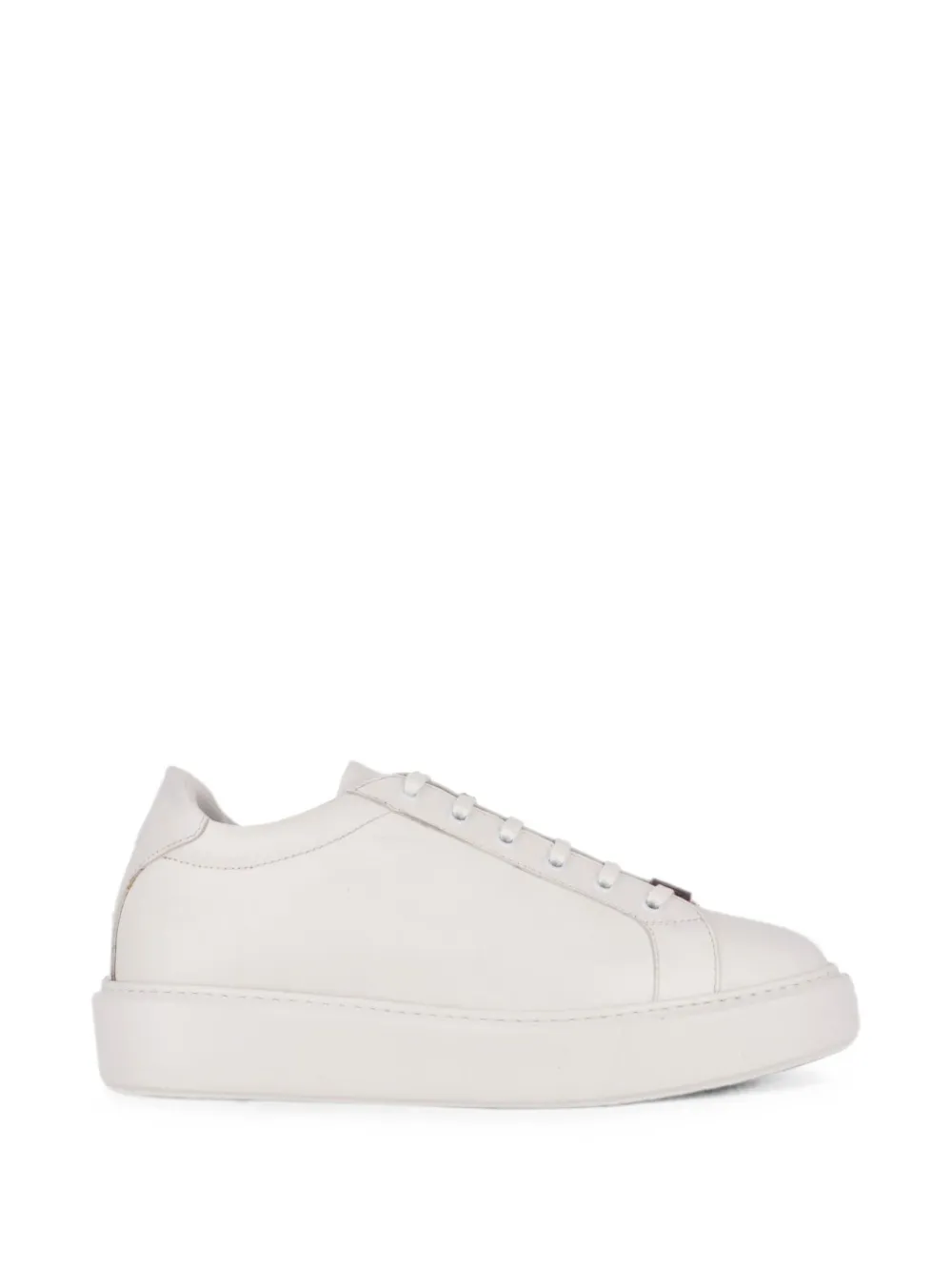 Isaia Plateau-Sneakers mit Logo - Weiß