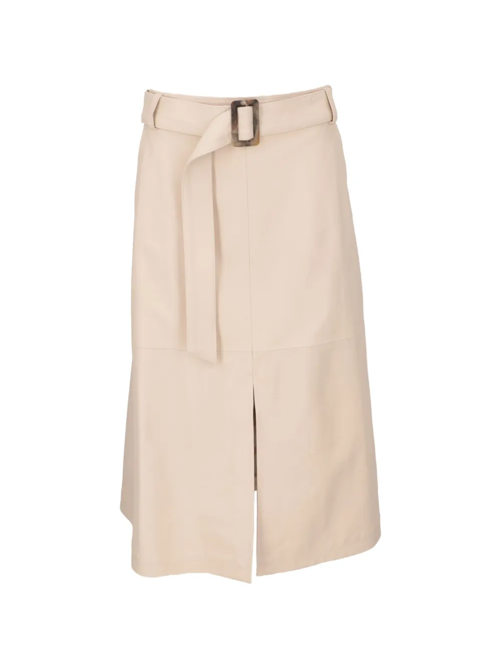 Isaia belted front-slit skirt - Weiß