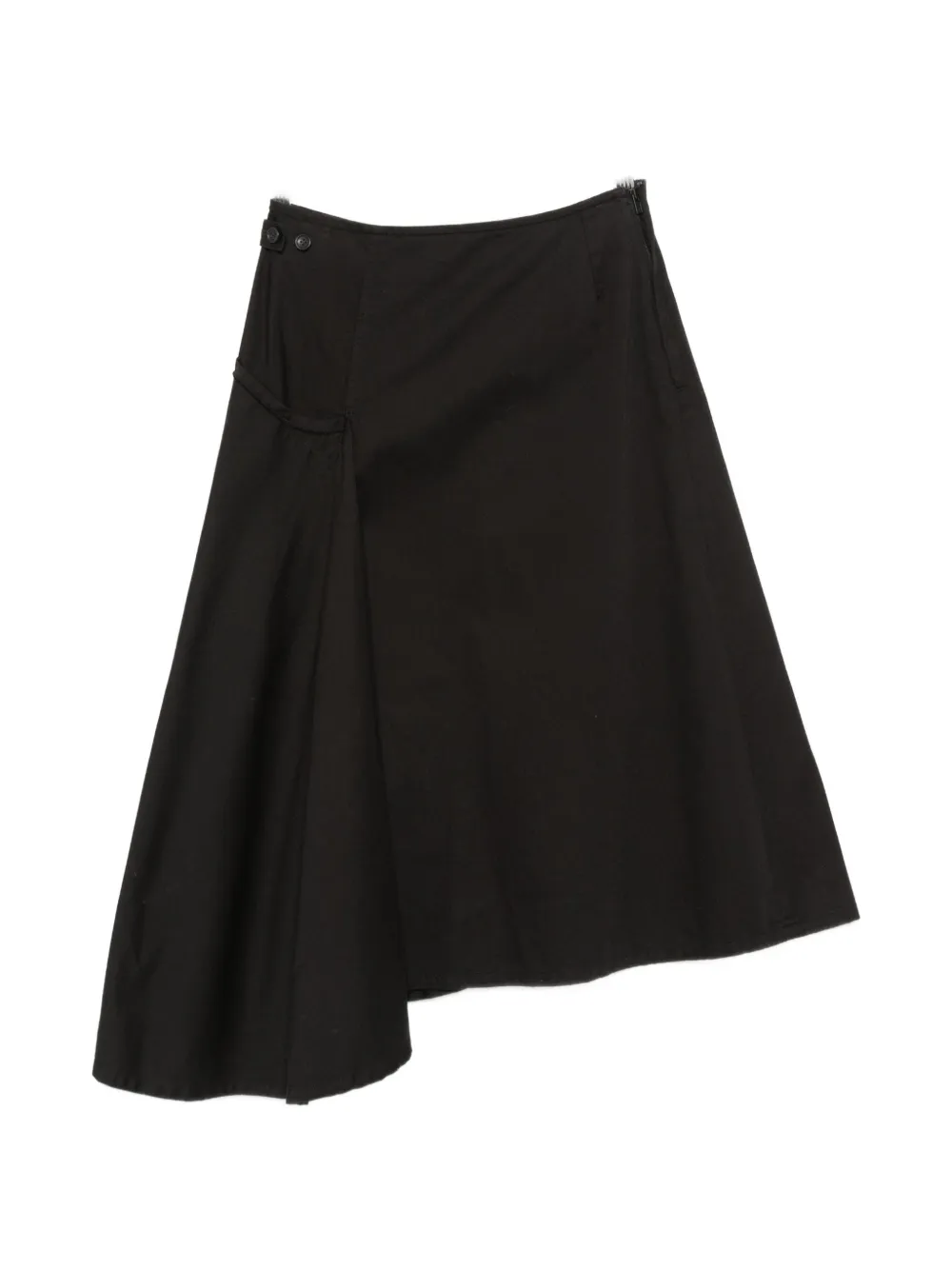 Yohji Yamamoto Rok met asymmetrische vlakken Zwart