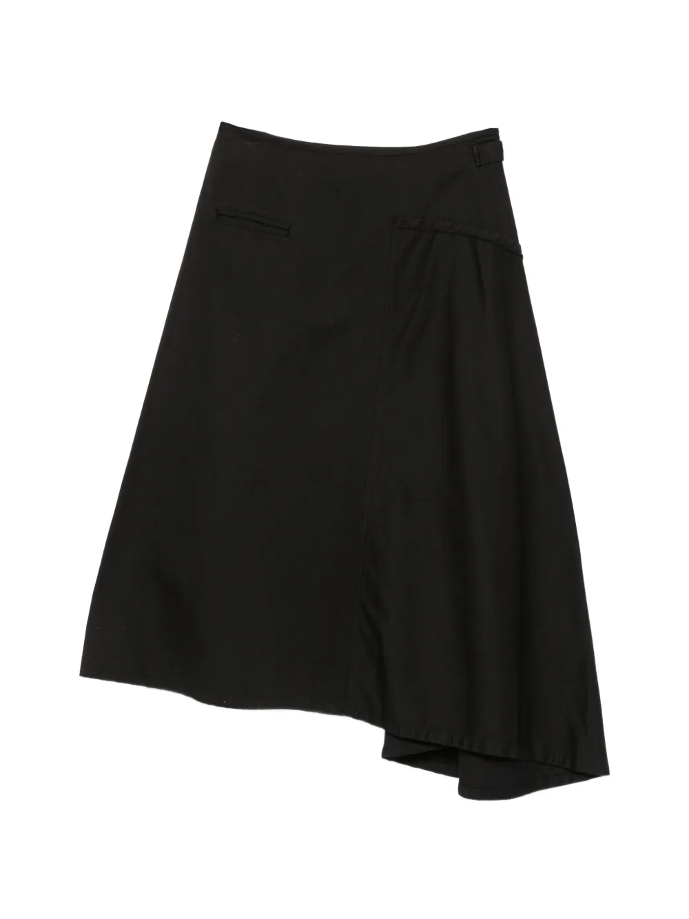 Yohji Yamamoto asymmetric panelled mini skirt - Nero