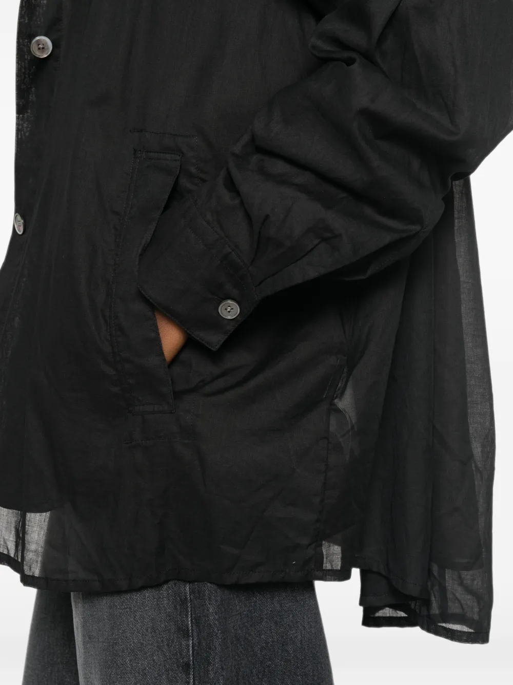OUR LEGACY Blouse met capuchon Zwart