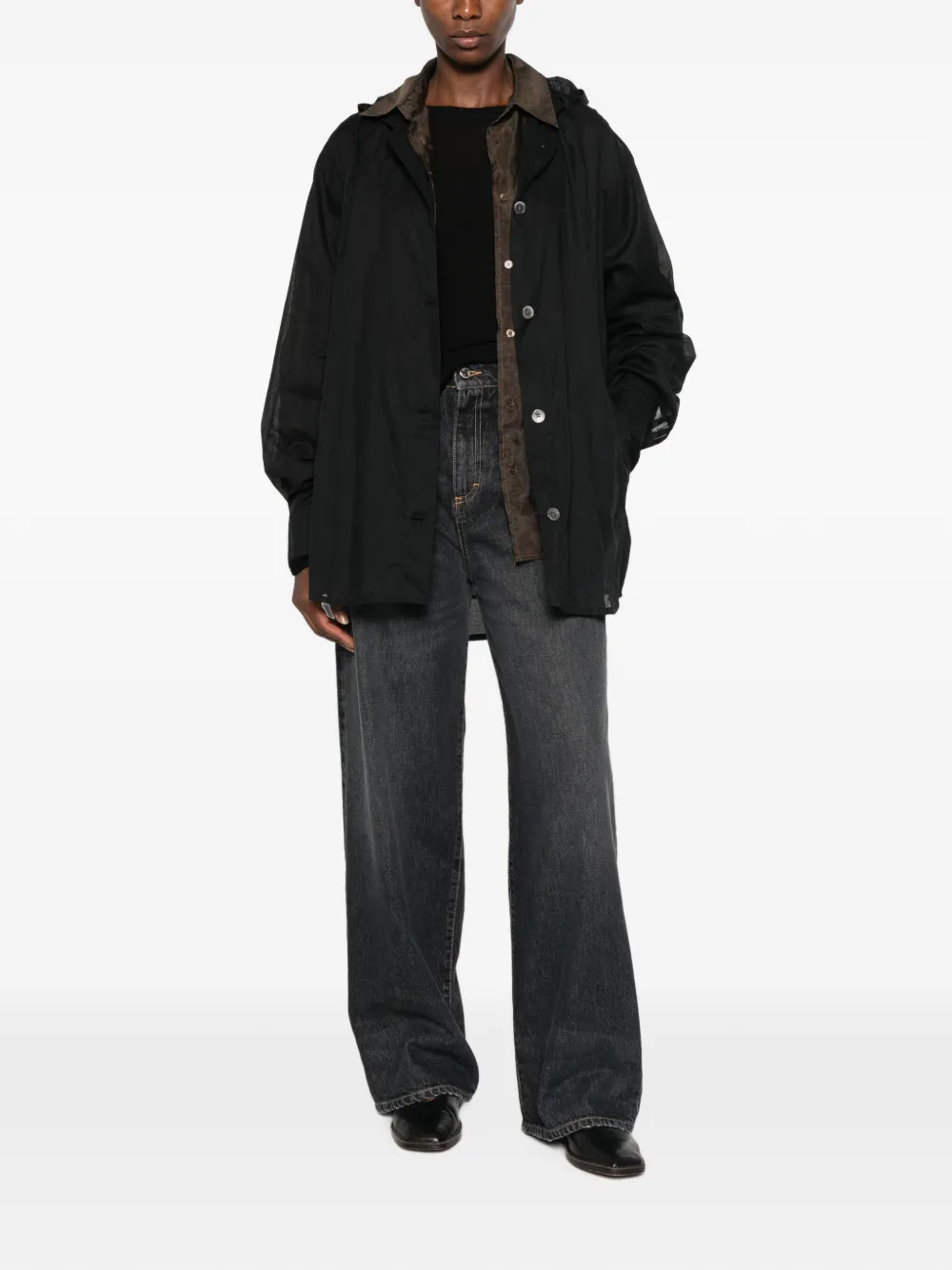 OUR LEGACY Blouse met capuchon Zwart