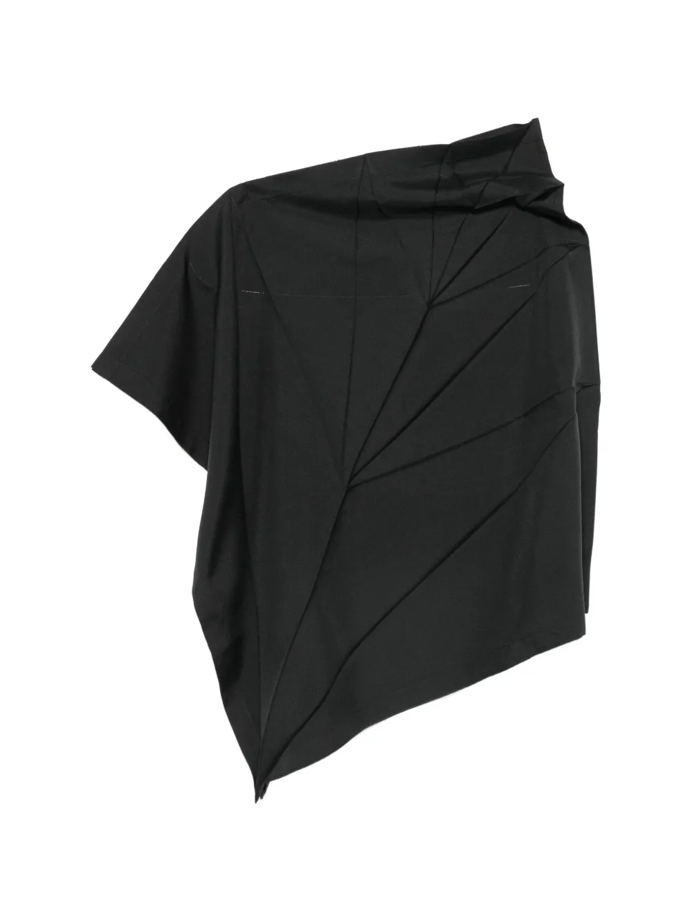132 5. Issey Miyake origami-pleated asymmetric top - Nero