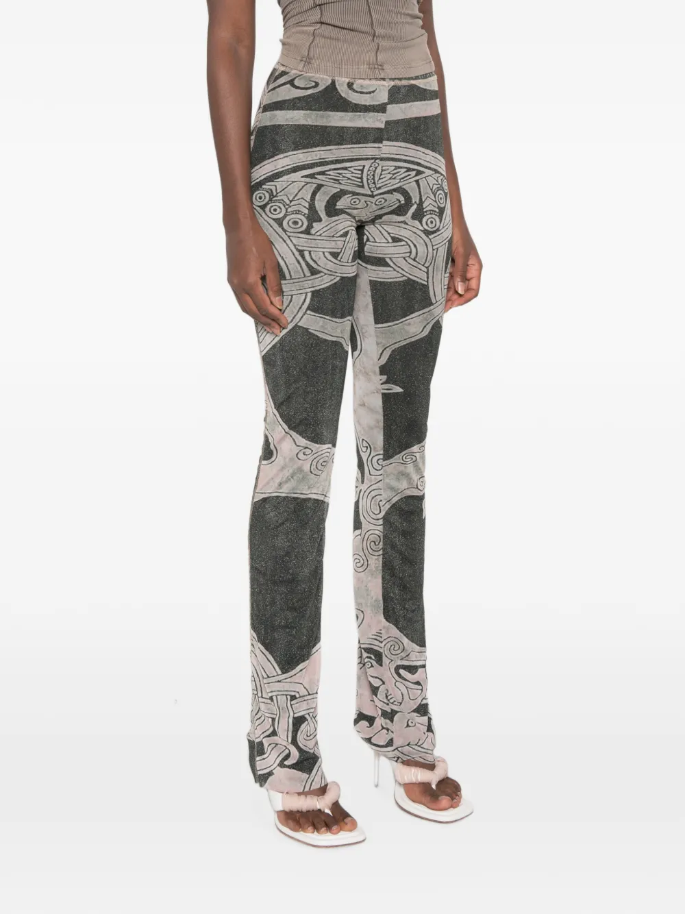 Ottolinger Tree of Life broek met print Zwart
