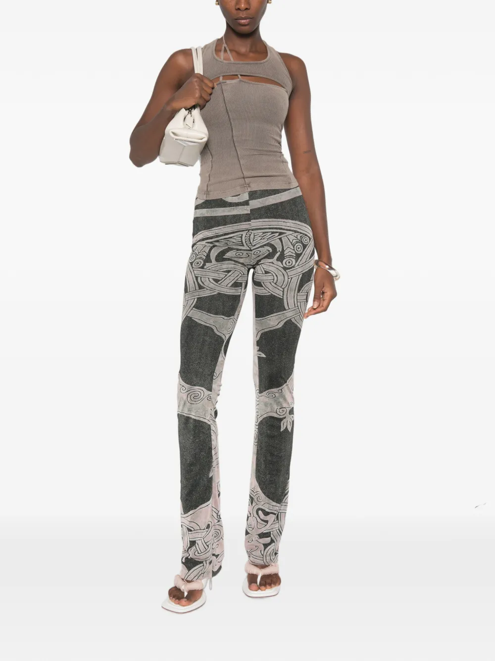 Ottolinger Tree of Life broek met print Zwart