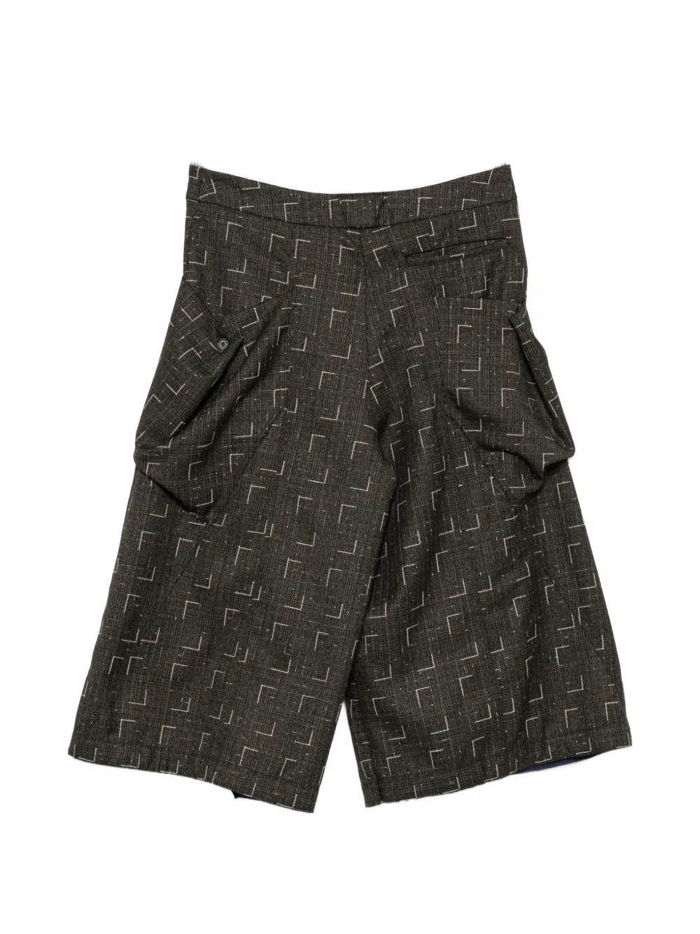 Kiko Kostadinov Broek met geometrische print Grijs