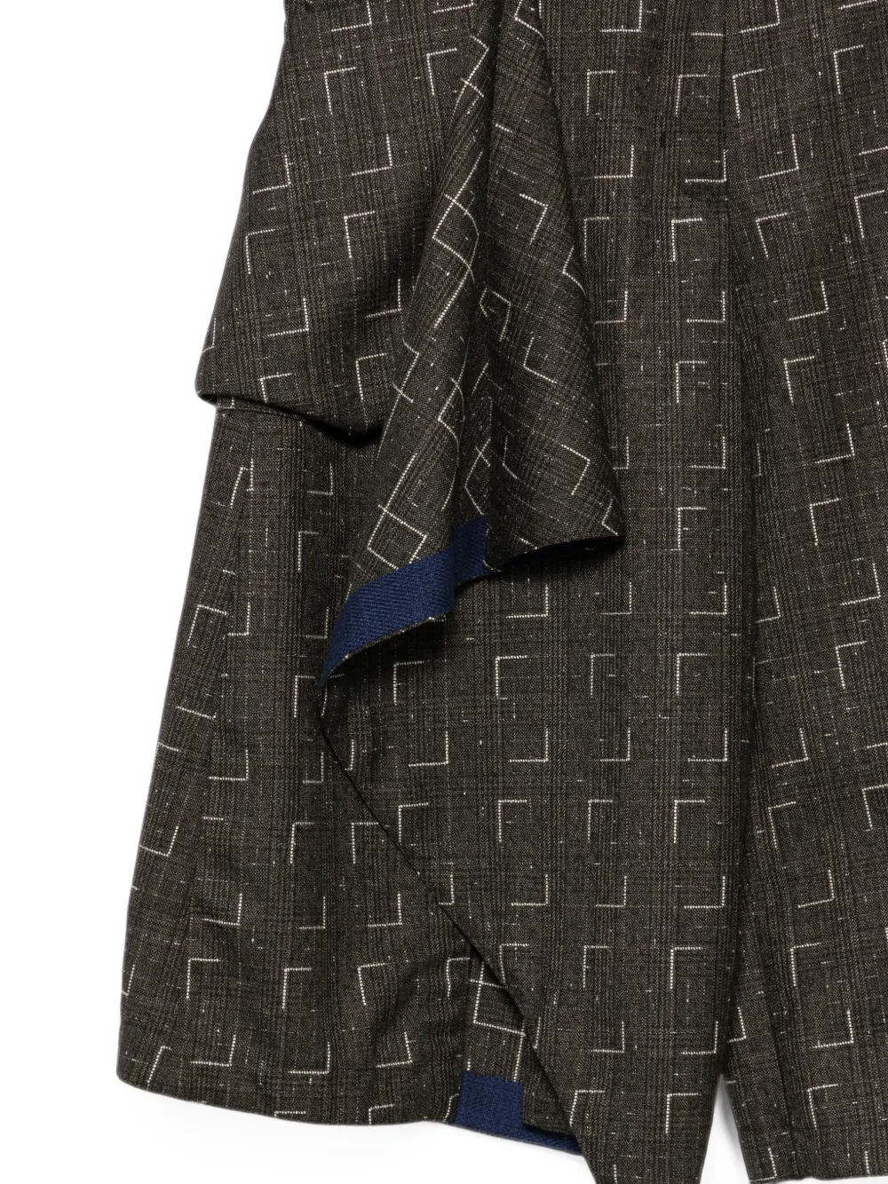 Kiko Kostadinov Broek met geometrische print Grijs
