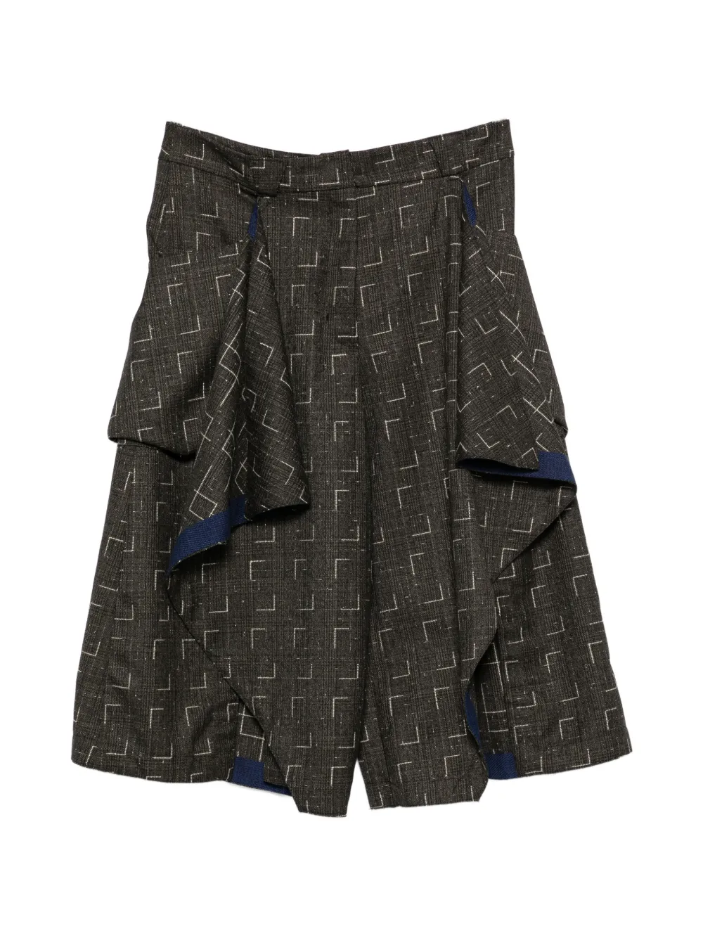 Kiko Kostadinov geometric-print draped trousers