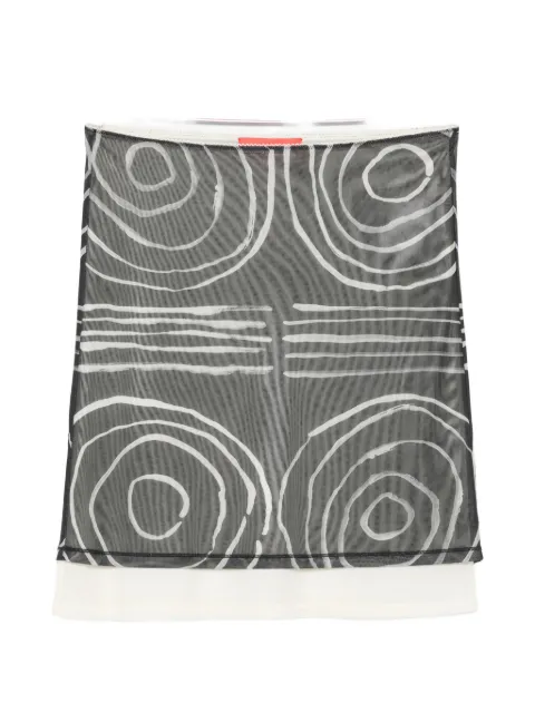 Eckhaus Latta Gesture-print layered midi skirt