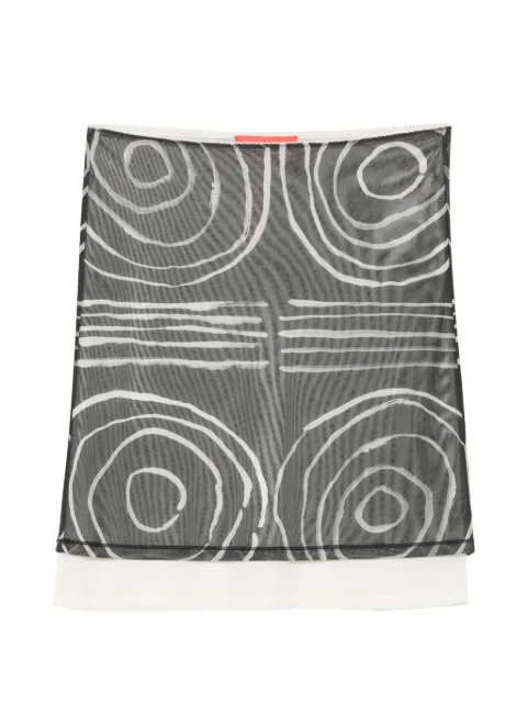 Eckhaus Latta Gesture-print layered midi skirt