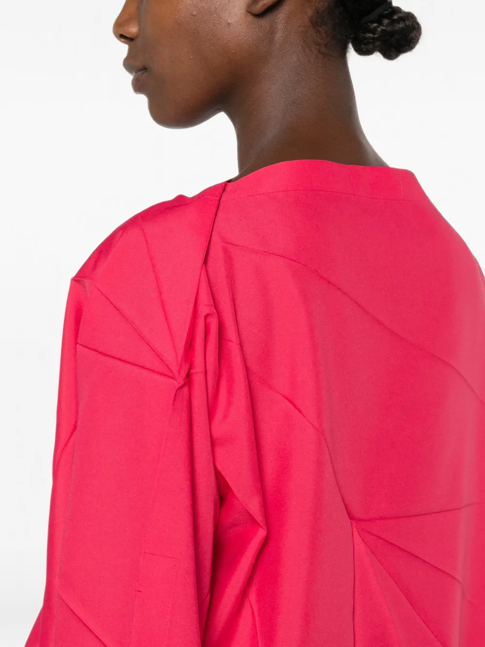 132 5. Issey Miyake origami-pleated boxy-fit blouse Roze