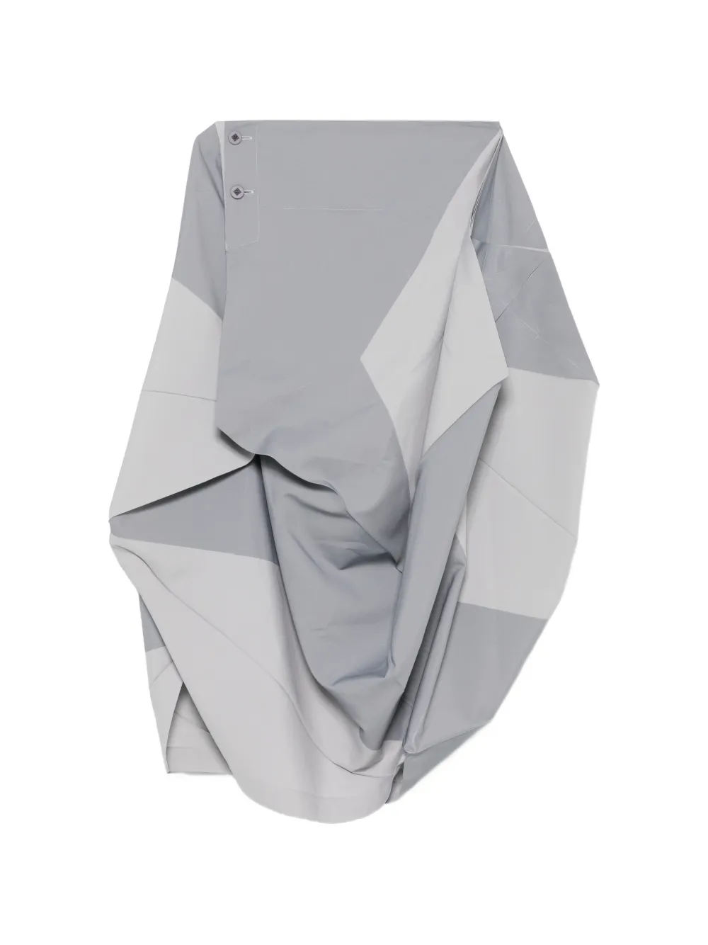 132 5. Issey Miyake panelled geometric-pleat maxi skirt - Grigio