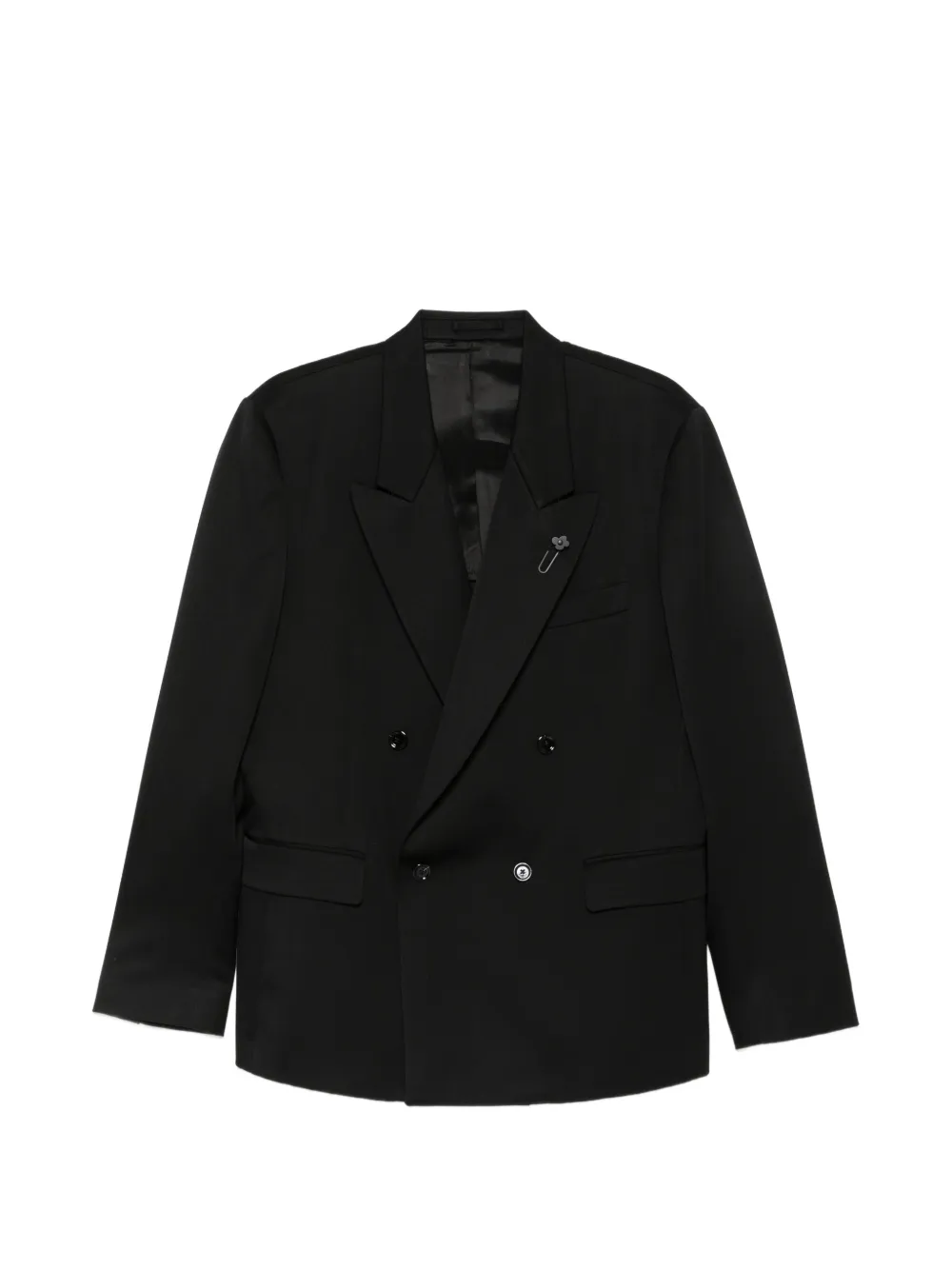 Lardini double-breasted peak-lapel blazer - Schwarz