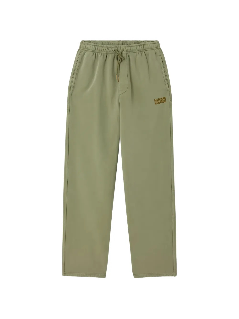 American Vintage logo-print drawstring track pants - Verde