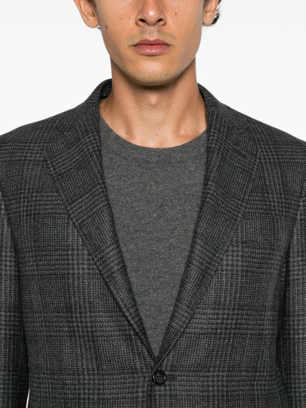 Canali Prince of Wales geruite blazer Grijs