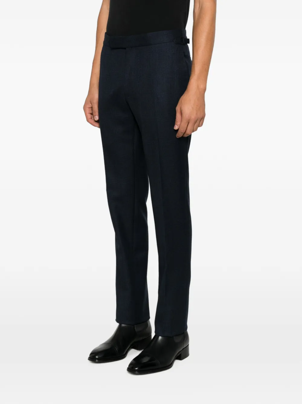 TOM FORD Shelton geruite broek Blauw
