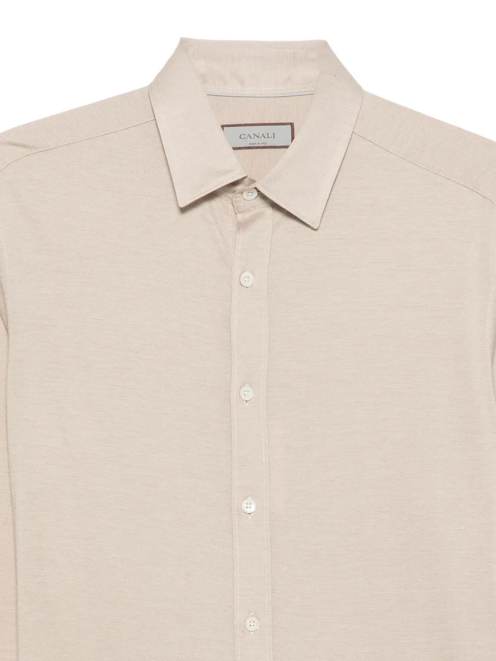 Canali Button-down overhemd Beige
