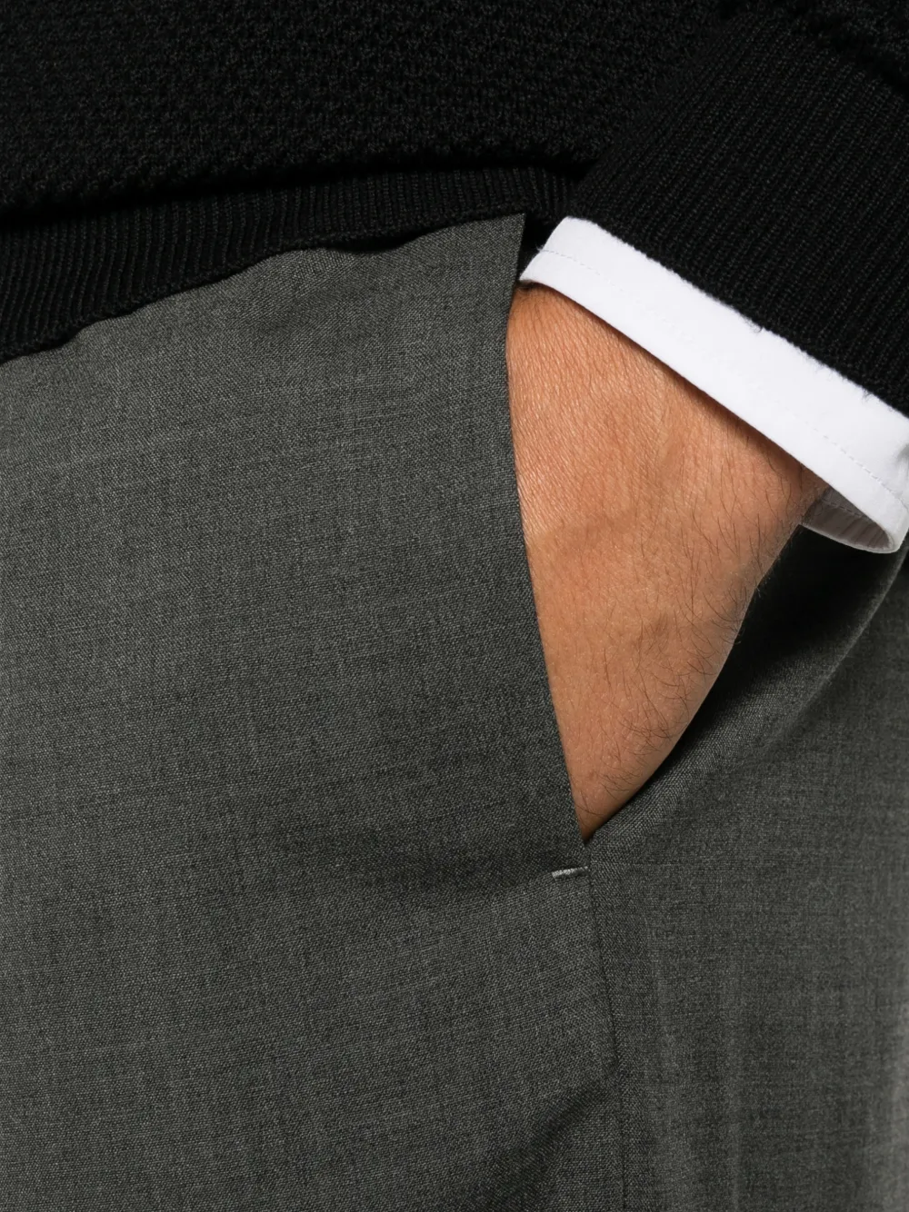 Lardini Broek met elastische tailleband Grijs