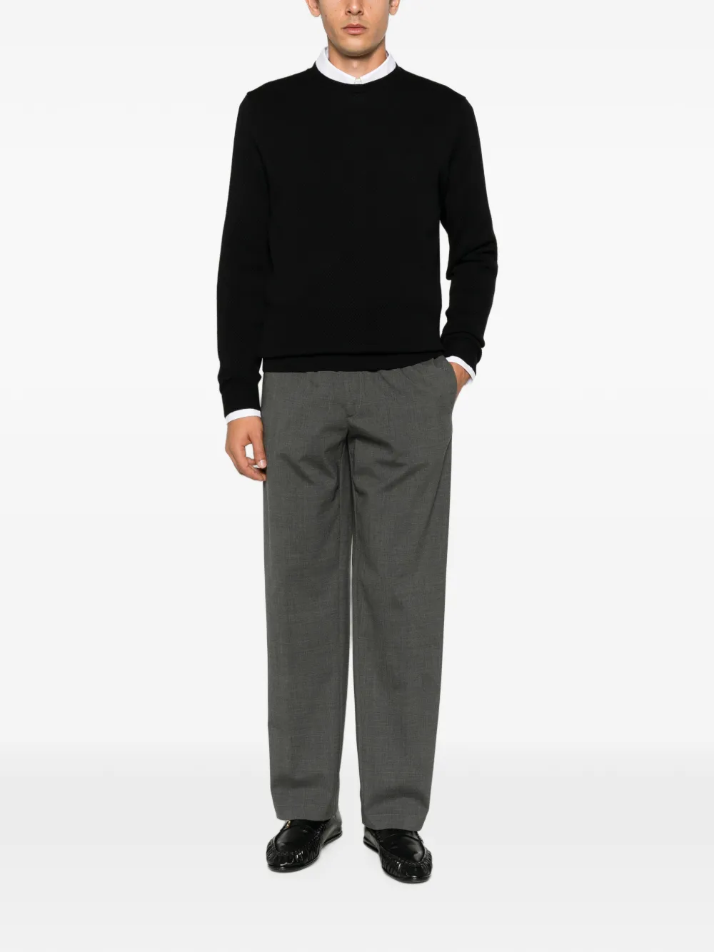 Lardini Broek met elastische tailleband Grijs