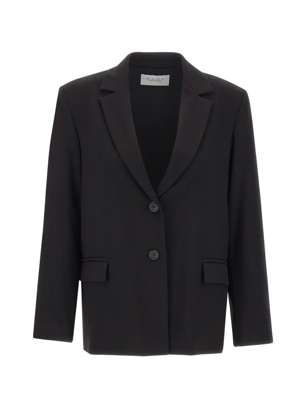 kaos single-breasted flap-pocket blazer - Schwarz