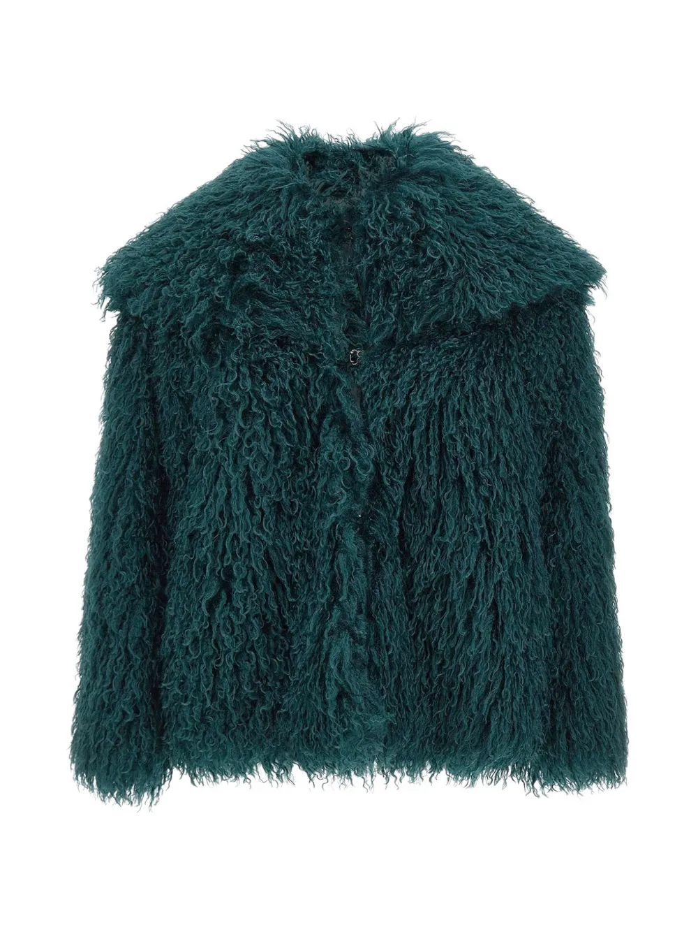 kaos curly faux-fur coat - Grün