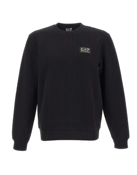 Ea7 Emporio Armani logo-patch ribbed sweatshirt
