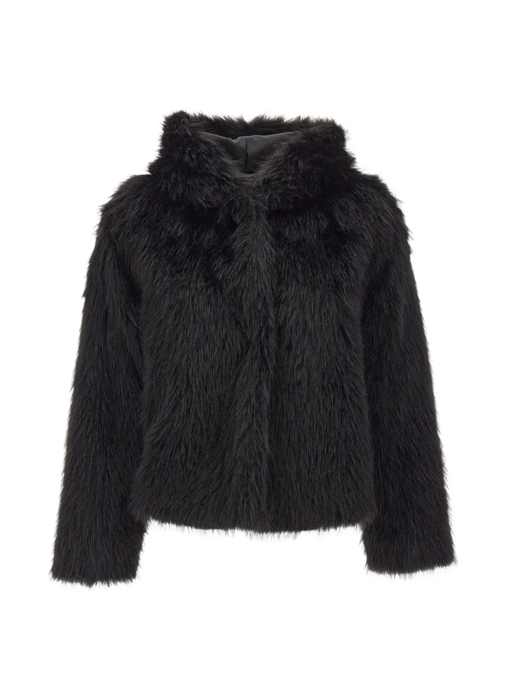 kaos faux-fur hooded jacket - Schwarz