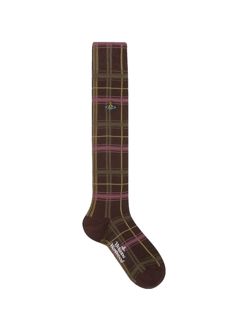 Vivienne Westwood check knee-high socks - Viola