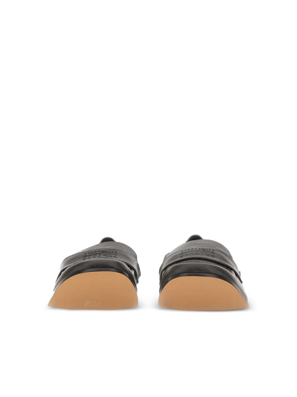 MM6 Maison Margiela swing-toe leather loafers Bruin