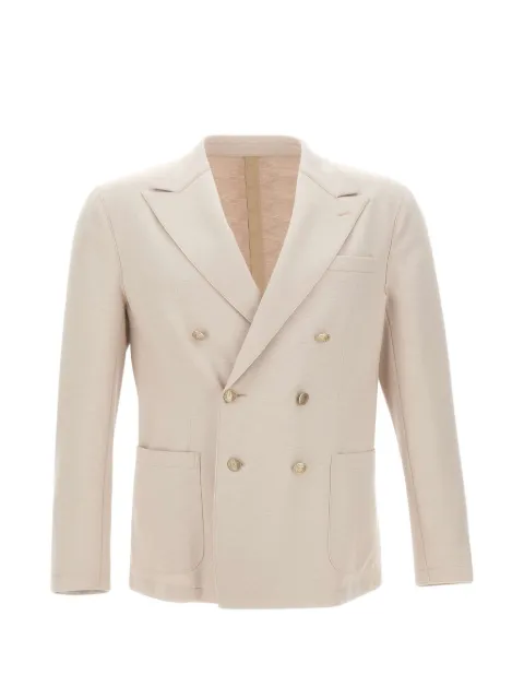 Eleventy double-breasted peak-lapel blazer