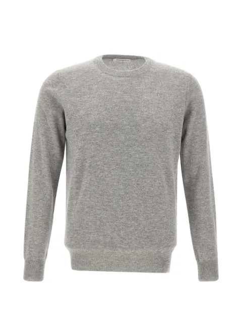 Kangra pull en maille côtelée à col ras-de-cou