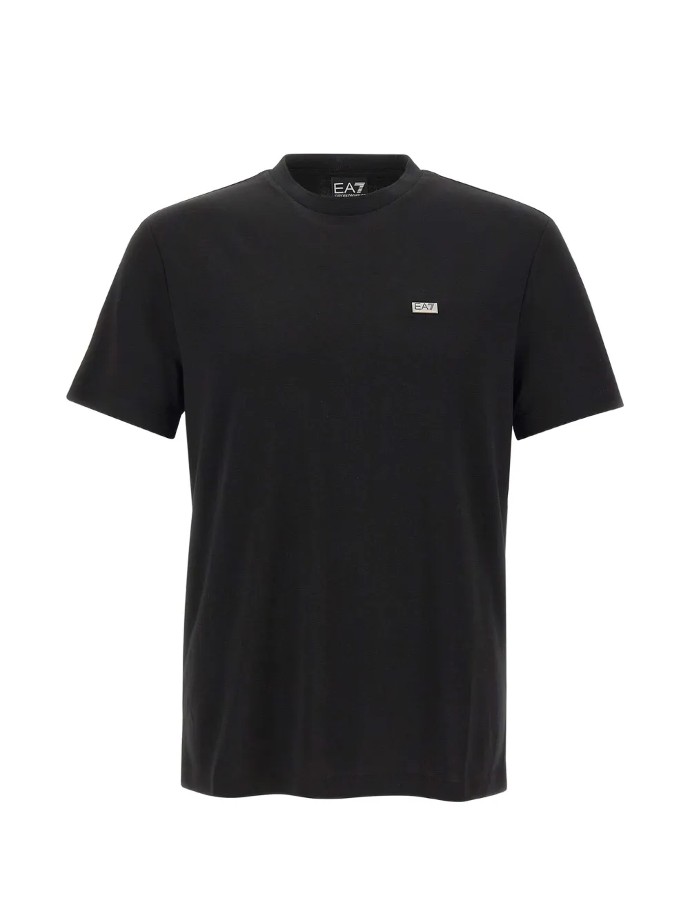 Ea7 Emporio Armani metallic logo-plaque T-shirt - Nero