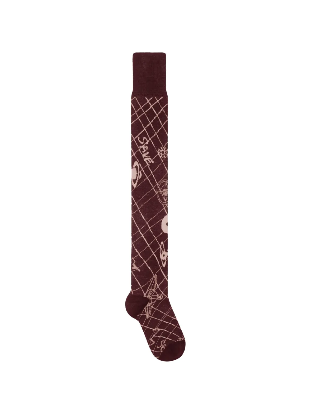Vivienne Westwood Orb jacquard-knit socks - Rot
