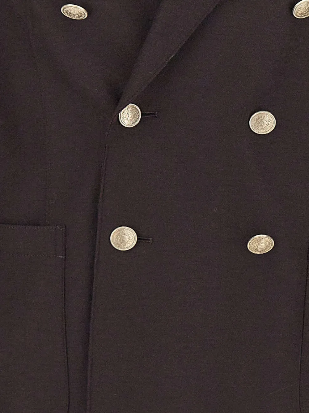 Eleventy double-breasted peak-lapel blazer Bruin