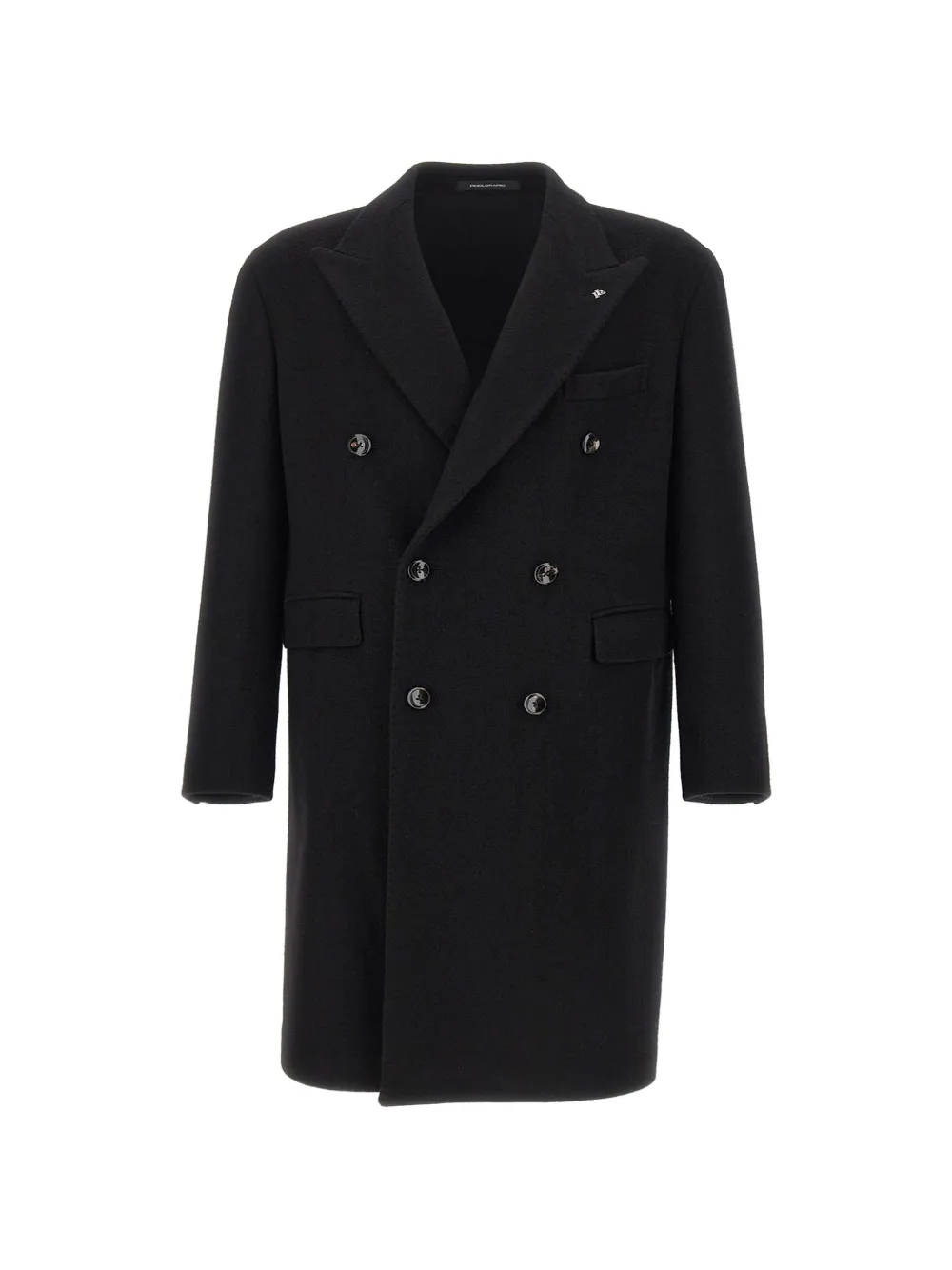 Tagliatore double-breasted peak-lapels coat - Schwarz