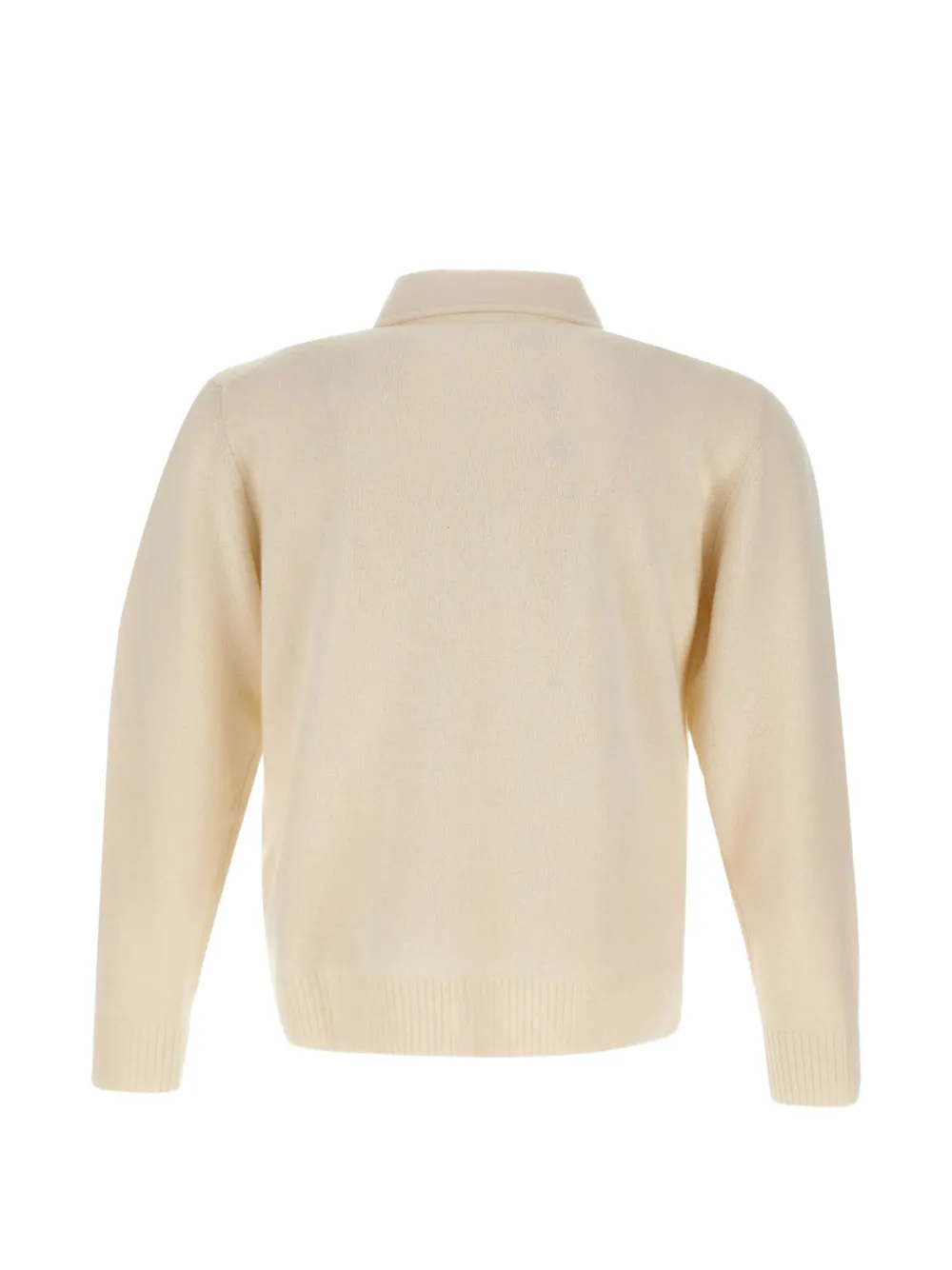 Eleventy Gebreid wollen overhemd met borstzak Beige
