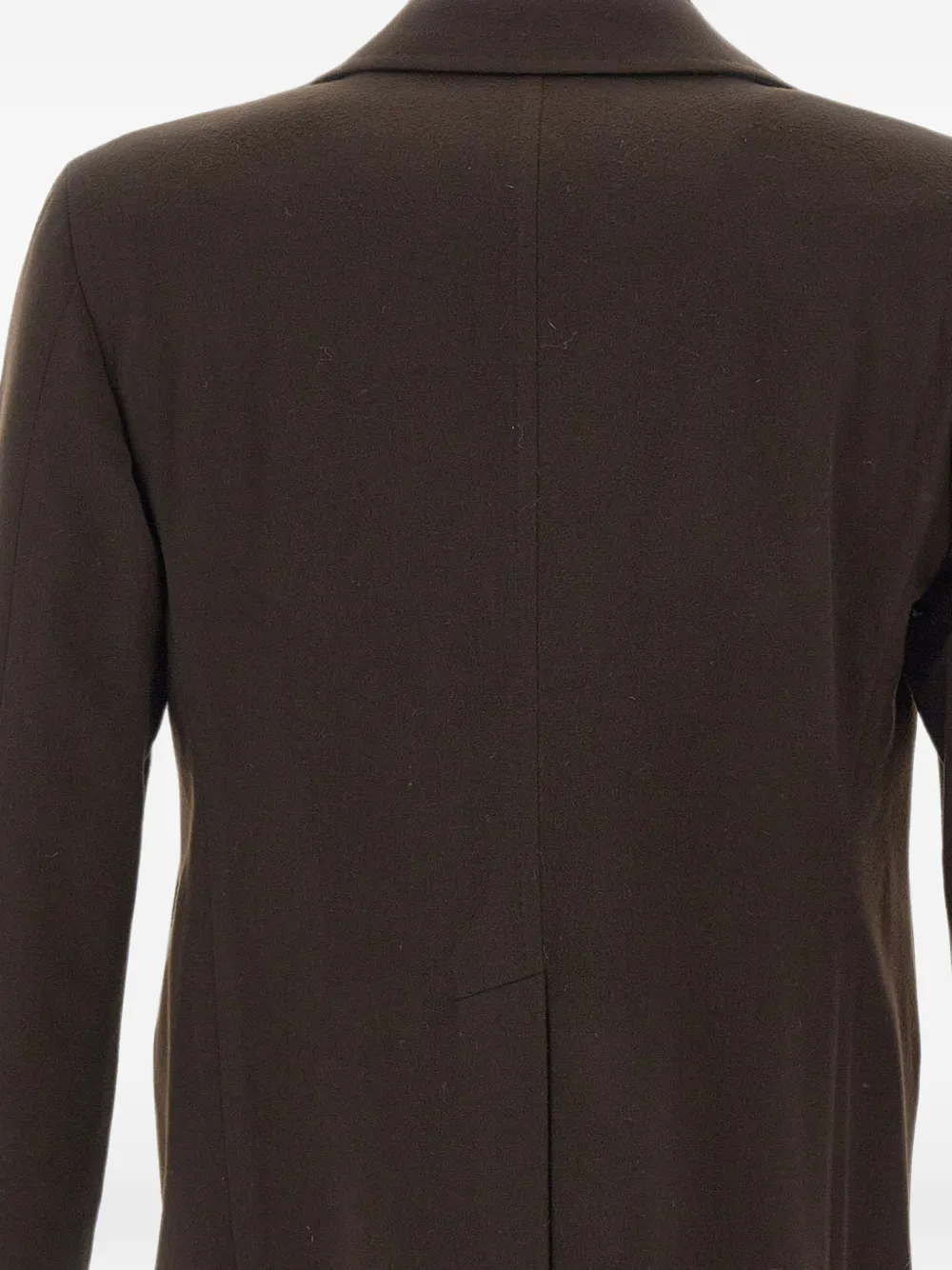 Tagliatore double-breasted logo-pin coat Bruin