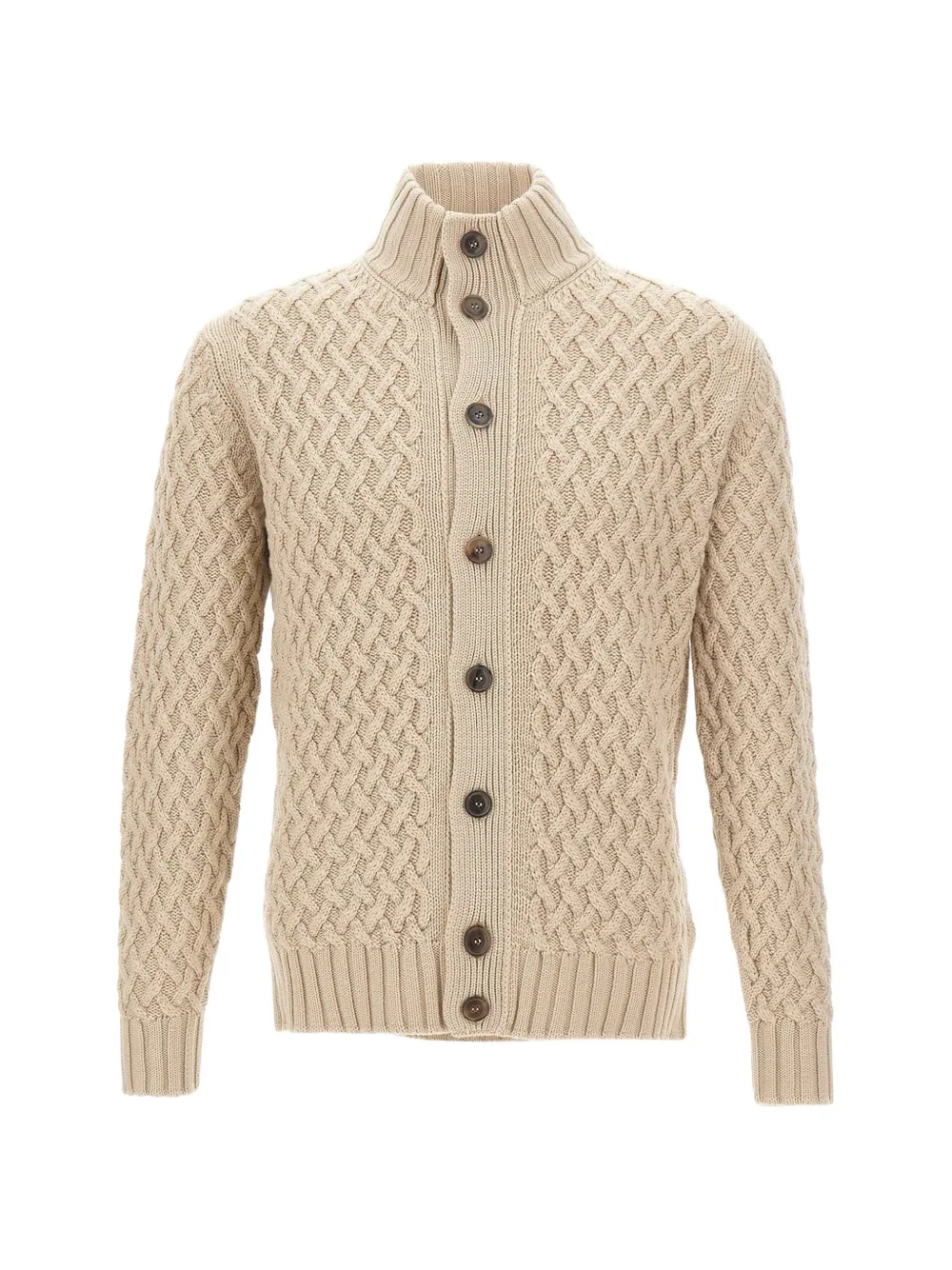 Filippo De Laurentiis cable-knit button-up cardigan - Nude
