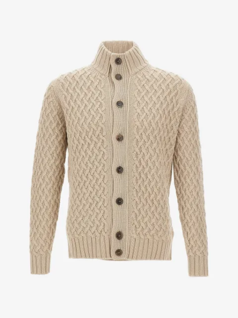 Filippo De Laurentiis cable-knit button-up cardigan