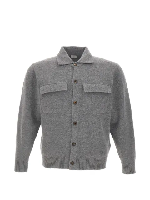 Eleventy knit flap-pocket shirt