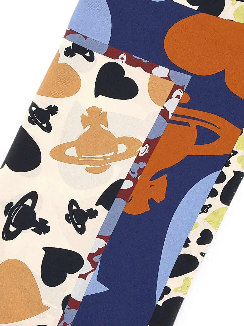 Vivienne Westwood Orb sjaal met hartprint Beige