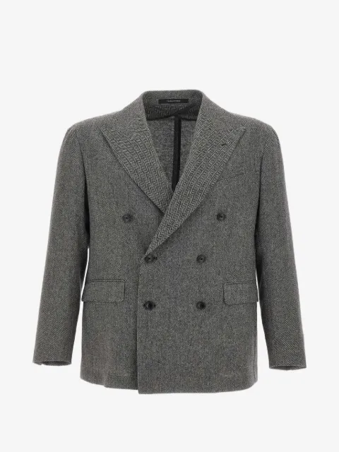 Tagliatore herringbone double-breasted blazer